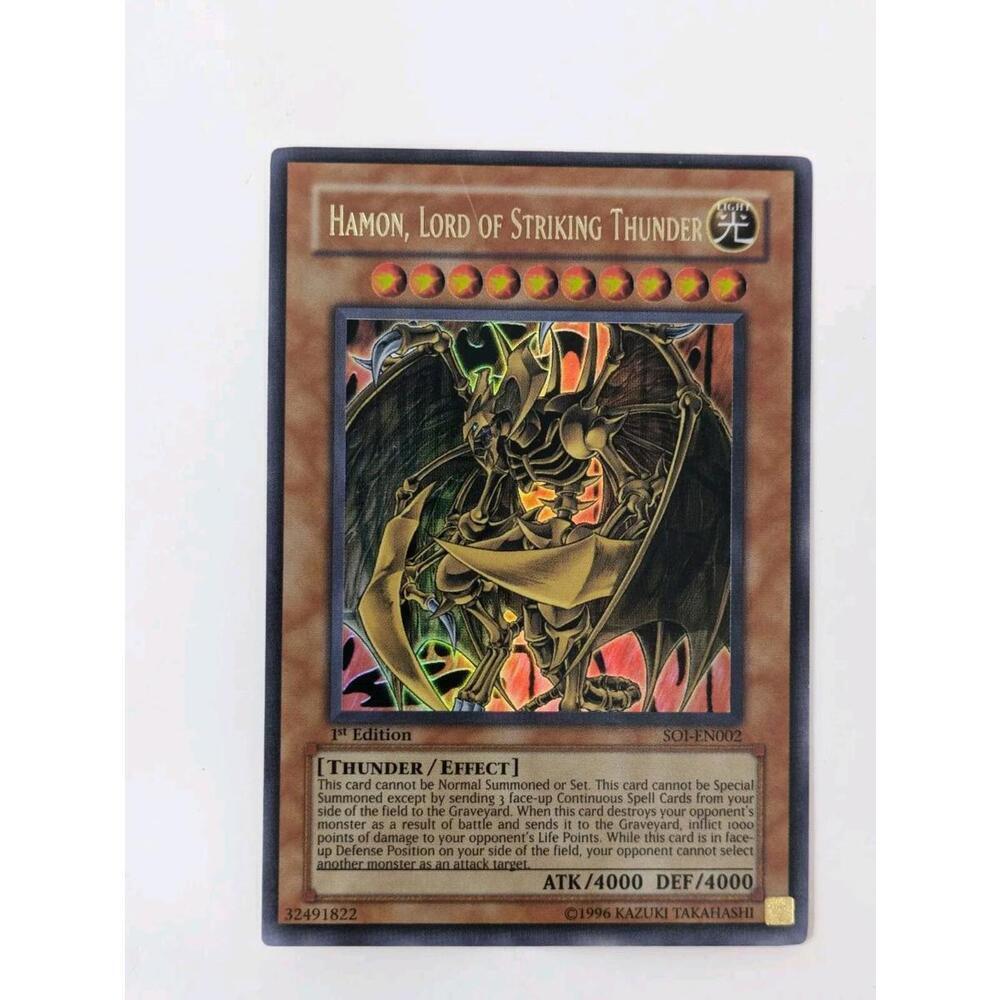 Yu-Gi-Oh! Hamon, Lord of Striking Thunder SOI-EN002 Ultra Rare 1st Editio LP-NM